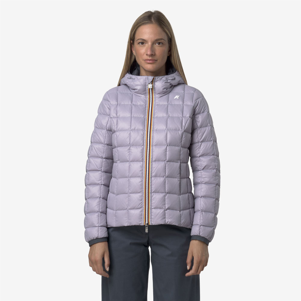 Blue lavender Women's Reversible Short Winter Jacket 02