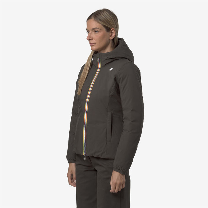 Black olive Women's Reversible Winter Jacket with Primaloft Insulation 5