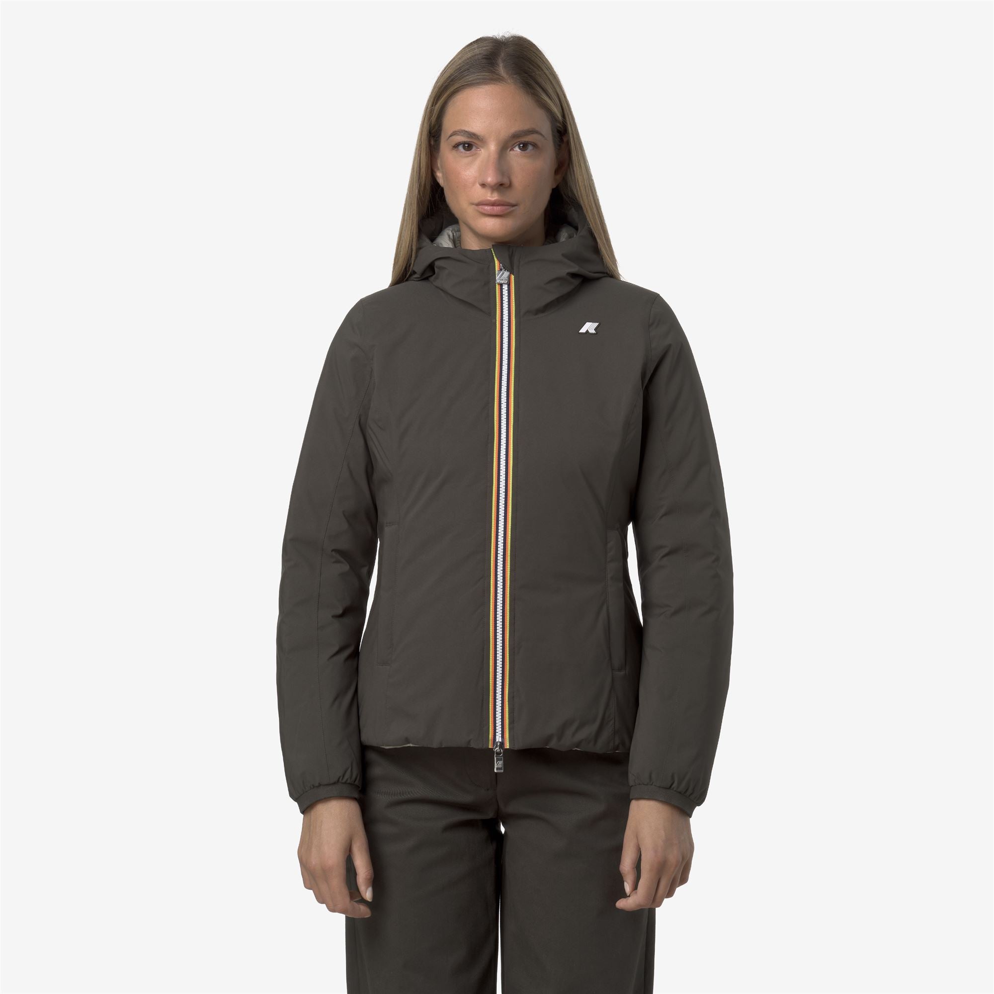 Jackets_WOMAN_LILY ST THERMO DOUBLE_Short_Black Olive - Green Oak - Commercial 4