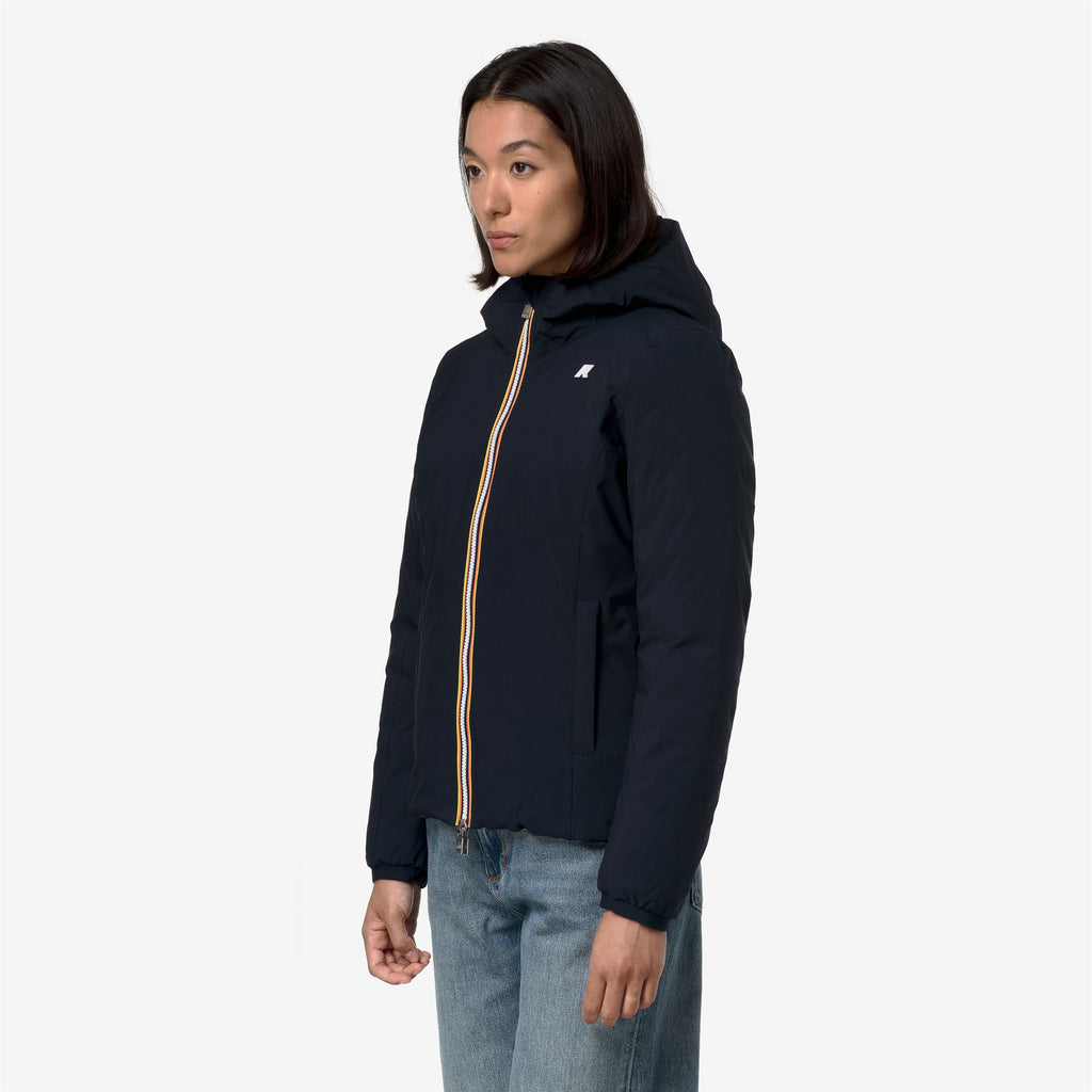 Jackets_Woman_LILY ST THERMO DOUBLE_Short_Blue Depth - Beige Khaki - Commercial 5