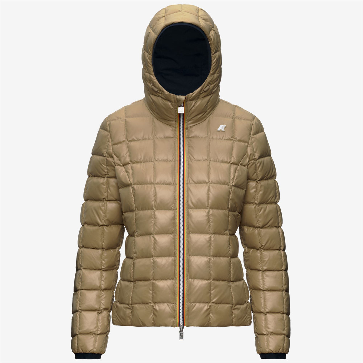Jackets_Woman_LILY ST THERMO DOUBLE_Short_Blue Depth - Beige Khaki - Commercial 2