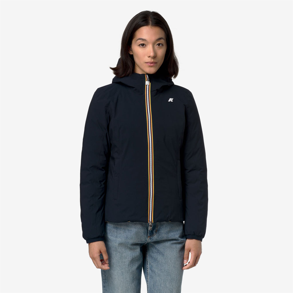 Jackets_Woman_LILY ST THERMO DOUBLE_Short_Blue Depth - Beige Khaki - Commercial 4