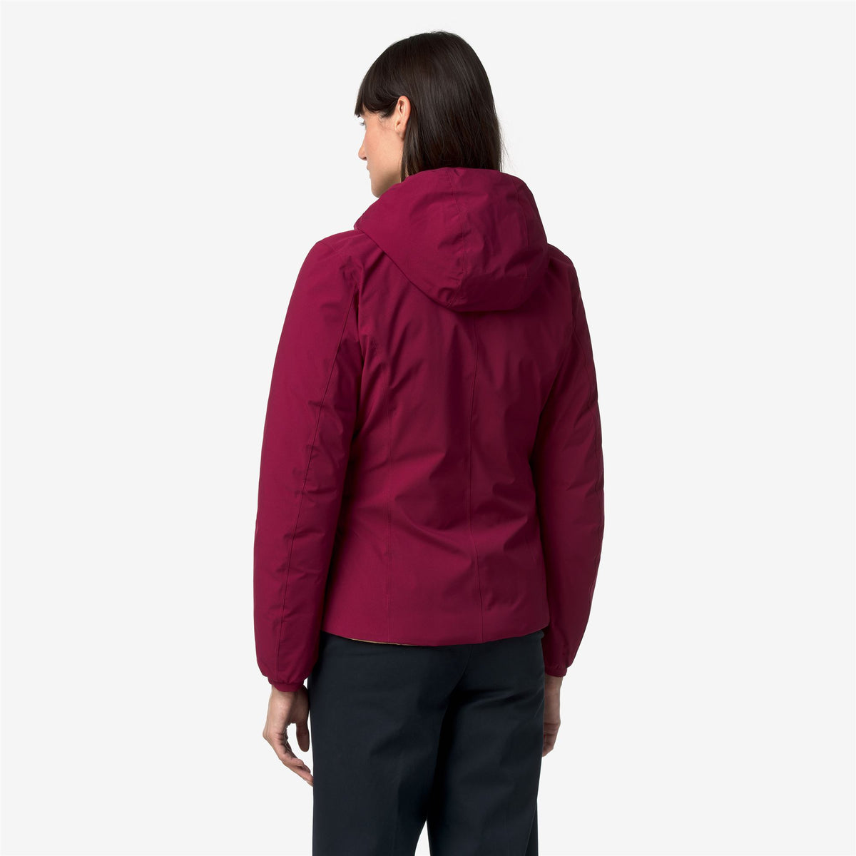 Jackets_Woman_LILY ST THERMO DOUBLE_Short_Red Dk - Beige Khaki - Commercial 6