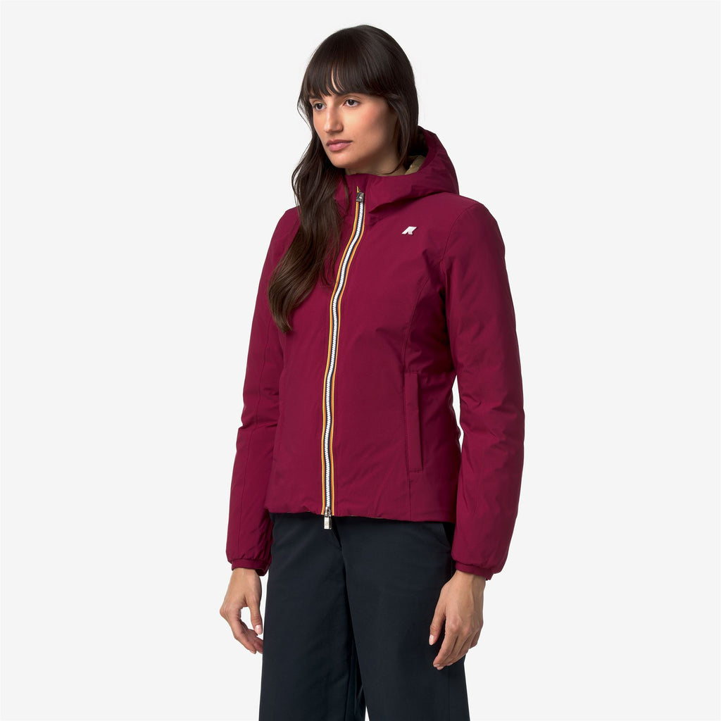 Jackets_Woman_LILY ST THERMO DOUBLE_Short_Red Dk - Beige Khaki - Commercial 5