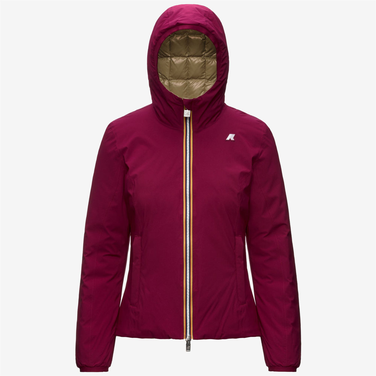 Jackets_Woman_LILY ST THERMO DOUBLE_Short_Red Dk - Beige Khaki - Commercial 1