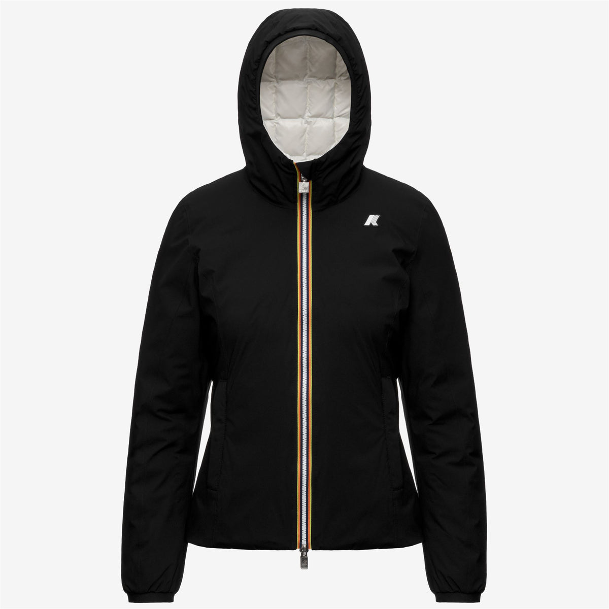 Jackets_Woman_LILY ST THERMO DOUBLE_Short_Black Pure - White Natural - Commercial 1