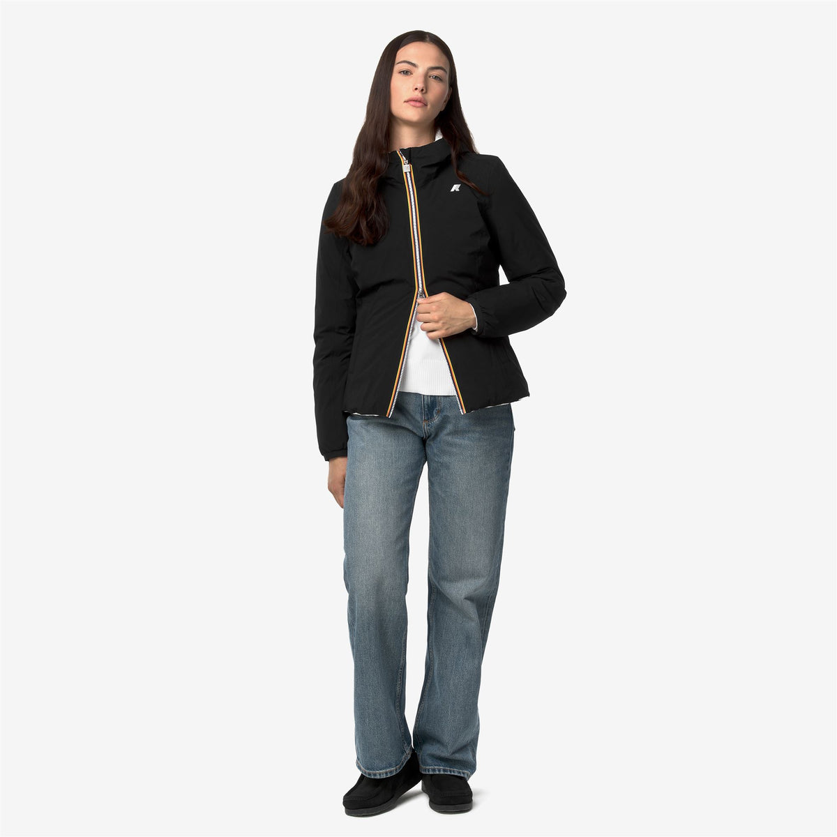 Jackets_Woman_LILY ST THERMO DOUBLE_Short_Black Pure - White Natural - Commercial 7
