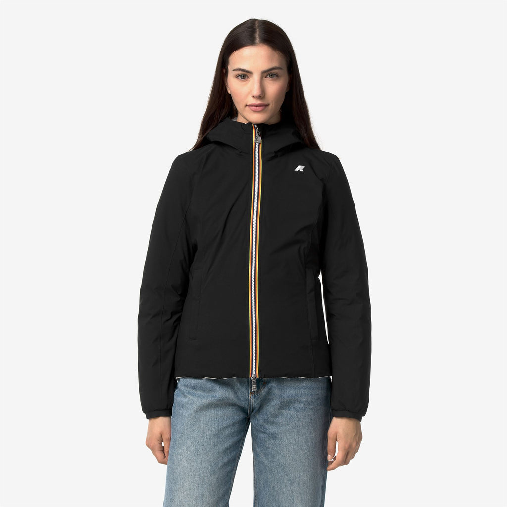 Jackets_Woman_LILY ST THERMO DOUBLE_Short_Black Pure - White Natural - Commercial 4