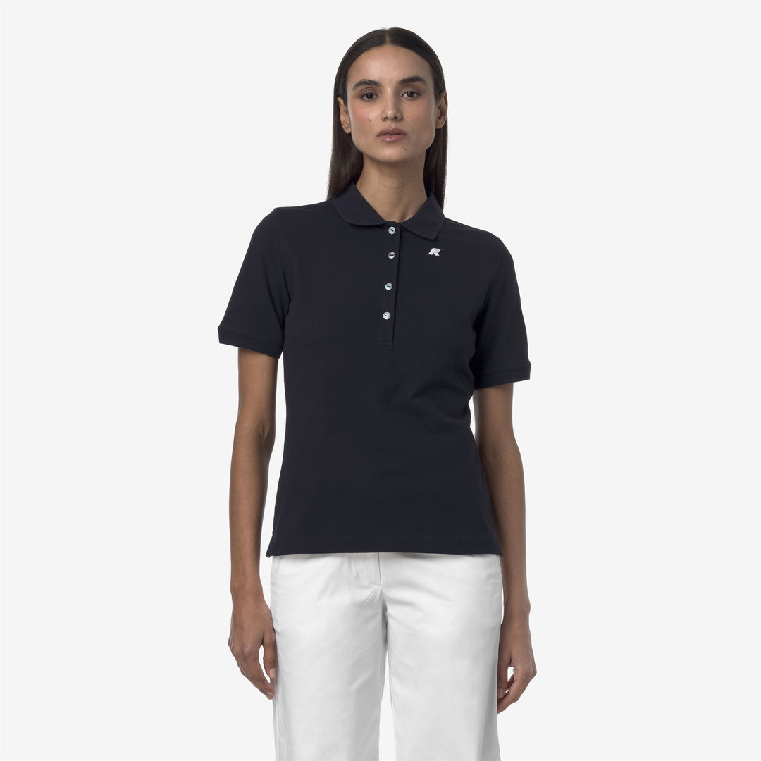 Polo Donna Stretch Piqué Blu Profondo per Abbigliamento Casual main