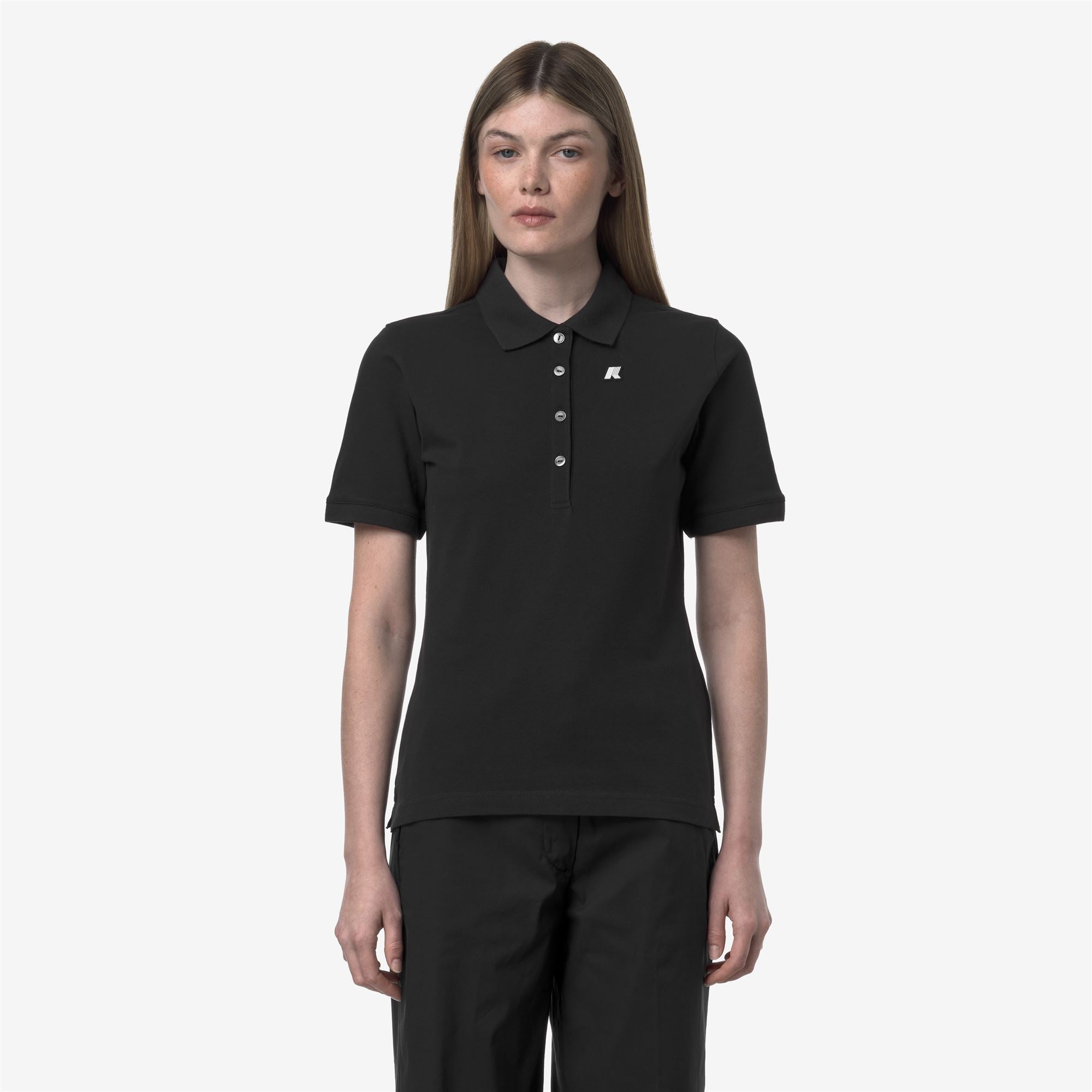 Polo Shirts_WOMAN_ALI PIQUE_Polo_Black Pure - Commercial 4