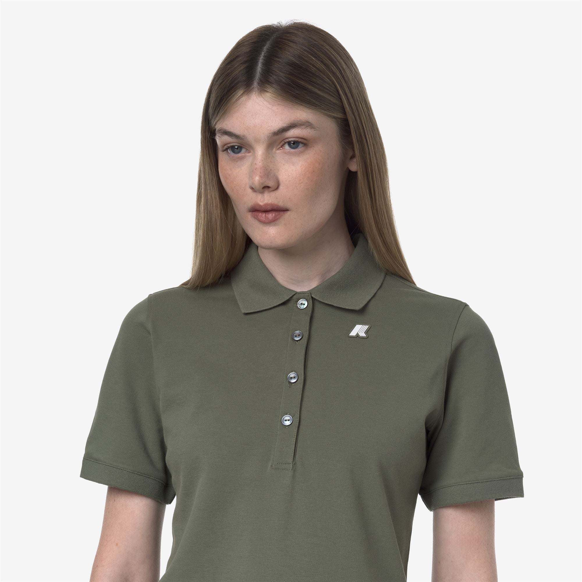 Polo Shirts_WOMAN_ALI PIQUE_Polo_Green Lichen - Commercial 7