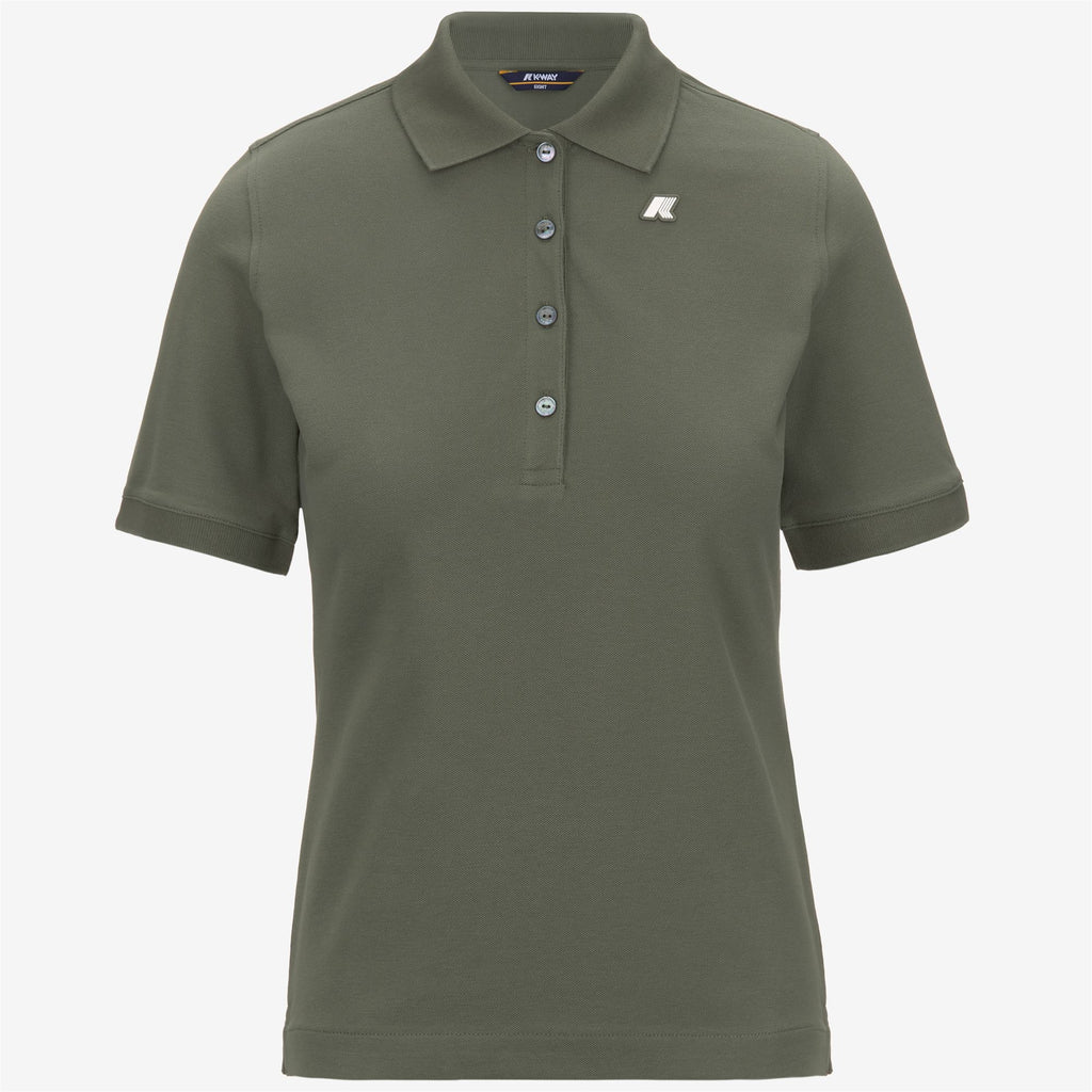 Polo Shirts_WOMAN_ALI PIQUE_Polo_Green Lichen - Commercial 1