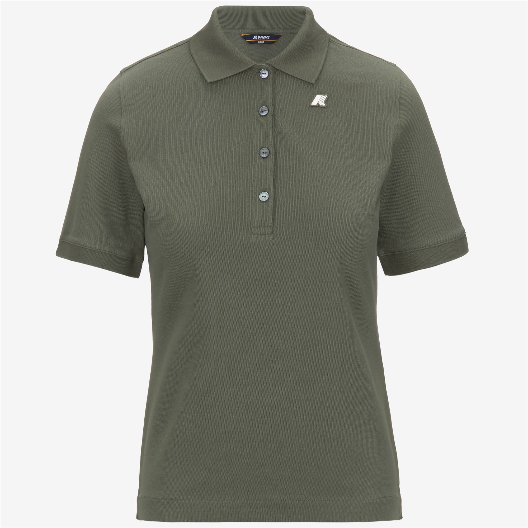 Polo Shirts_WOMAN_ALI PIQUE_Polo_Green Lichen - Commercial 1