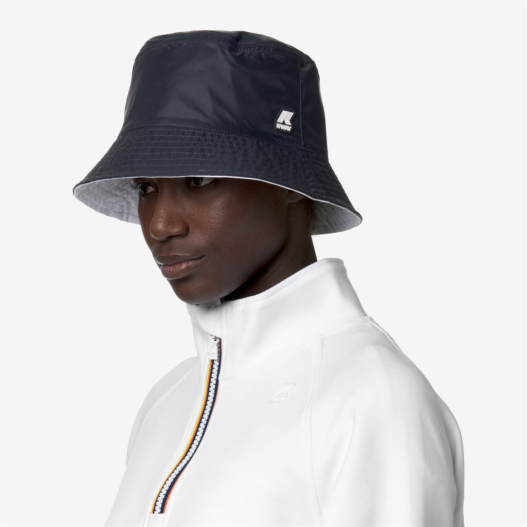 Headwear Unisex PASCALLE PLUS DOUBLE Hat WHITE - BLUE DEPTH Detail (jpg Rgb)			