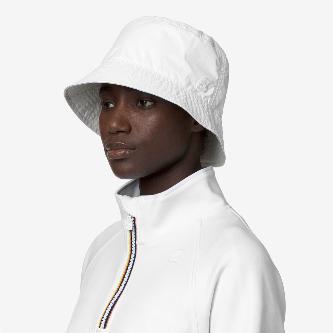 Headwear Unisex PASCALLE PLUS DOUBLE Hat WHITE-BEIGE Dressed Back (jpg Rgb)		