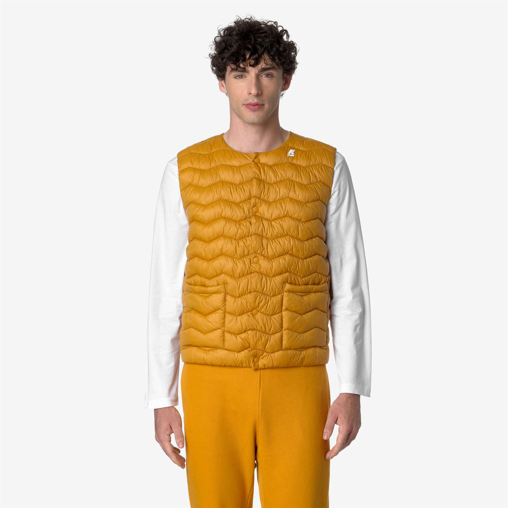 Yellow Men's Eco-Friendly Quilted Vest for City Wear 02