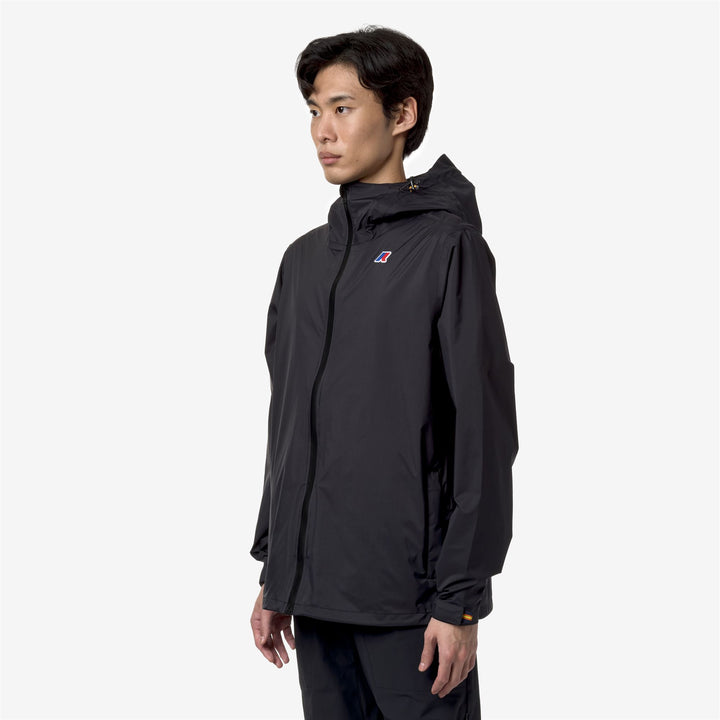 Black Grey Unisex Travel Waterproof Jacket with Packable Design 2