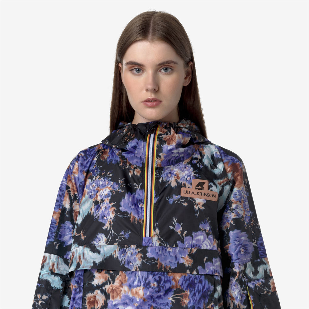 Cobalt Grey Unisex Packable Graphic Poncho Jacket 02