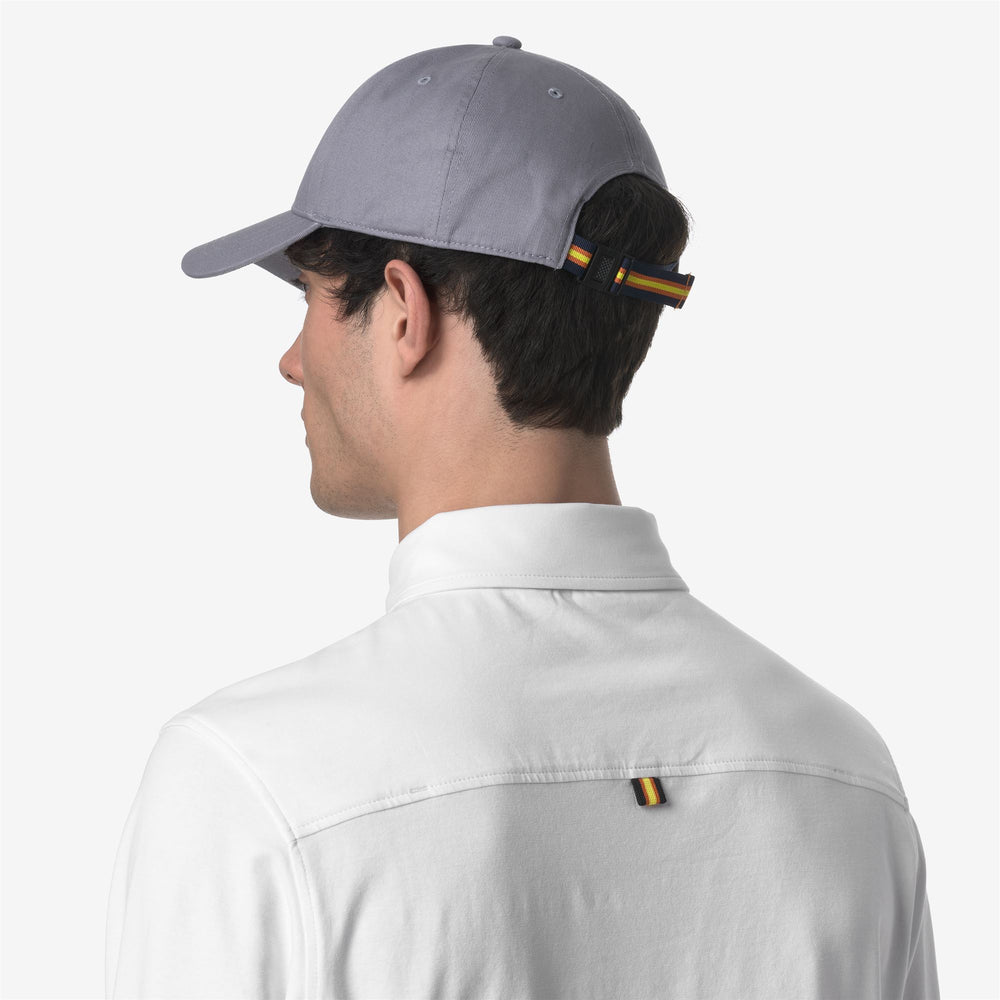 Gorra de béisbol unisex de algodón twill gris azul con ajuste ajustable 02