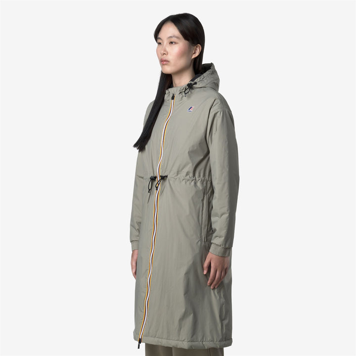 Green Women's 3/4 Length Water-Resistant Jacket with Padding 5