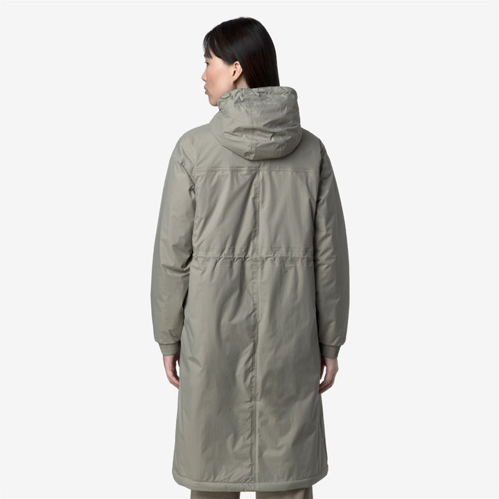 Green Women's 3/4 Length Water-Resistant Jacket with Padding 6