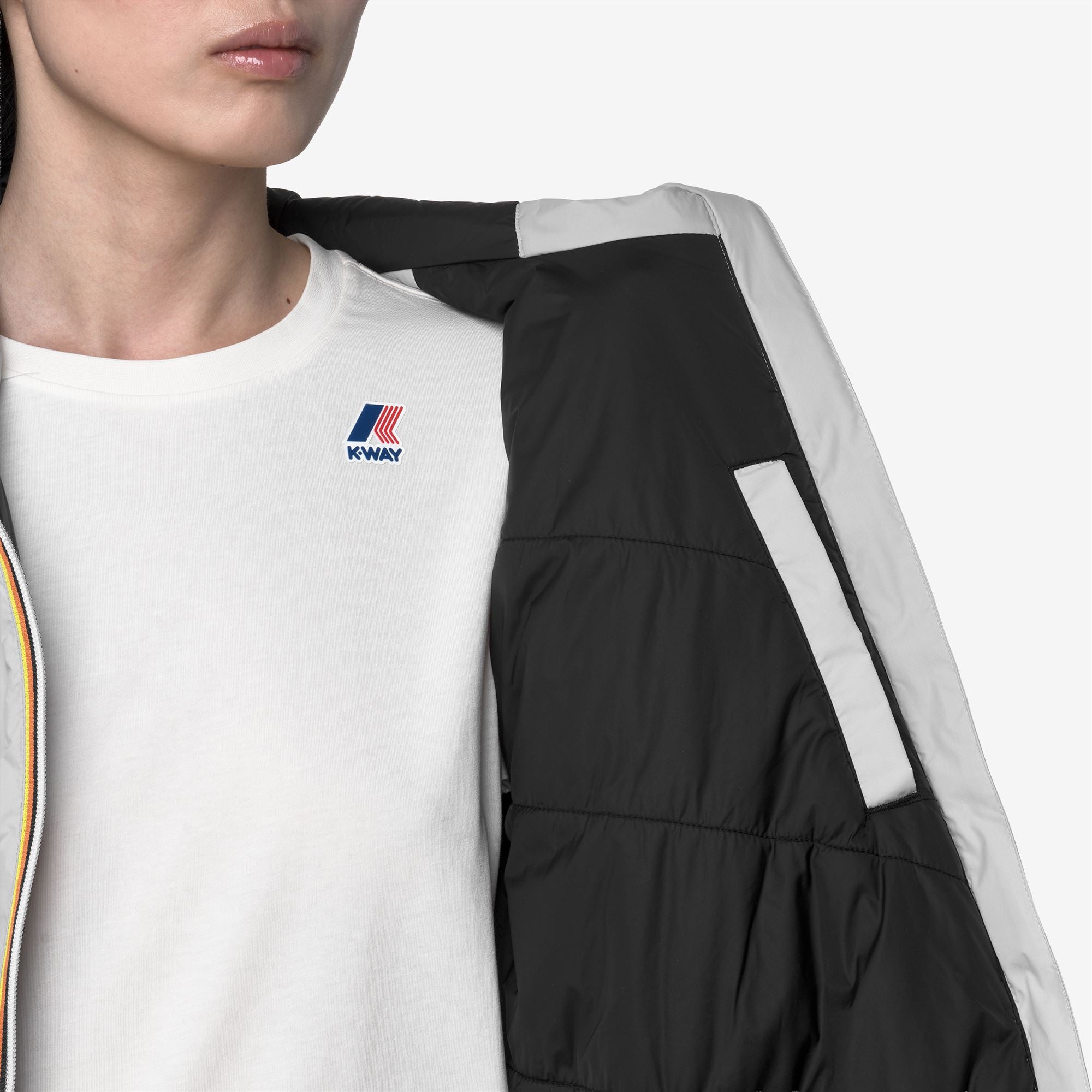 Jackets_WOMAN_LE VRAI 4.0 DELIA WARM_3/4 Length_Grey - Commercial 7