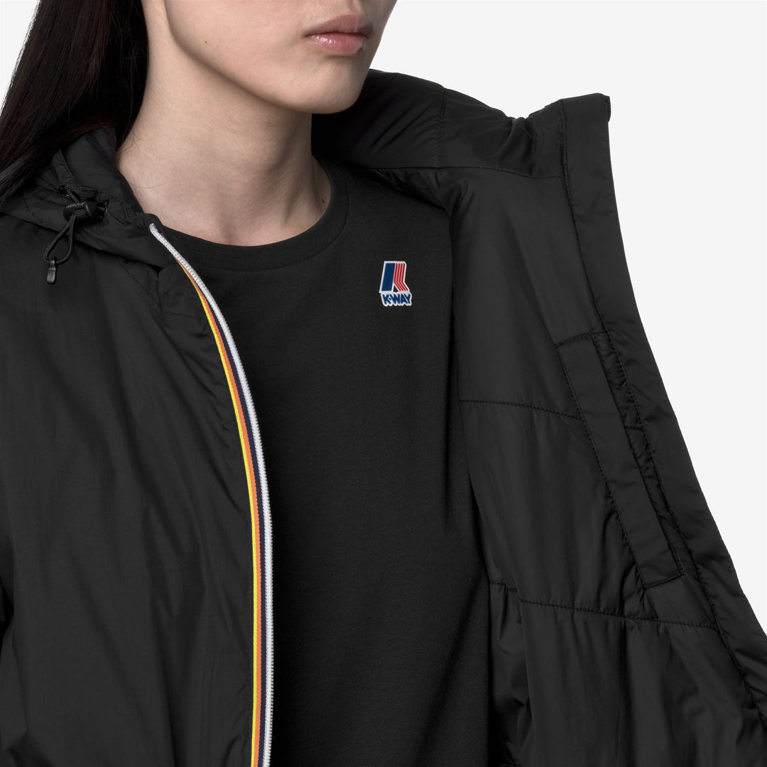 Chaqueta impermeable negra de 3/4 para mujer con aislamiento PrimaLoft main