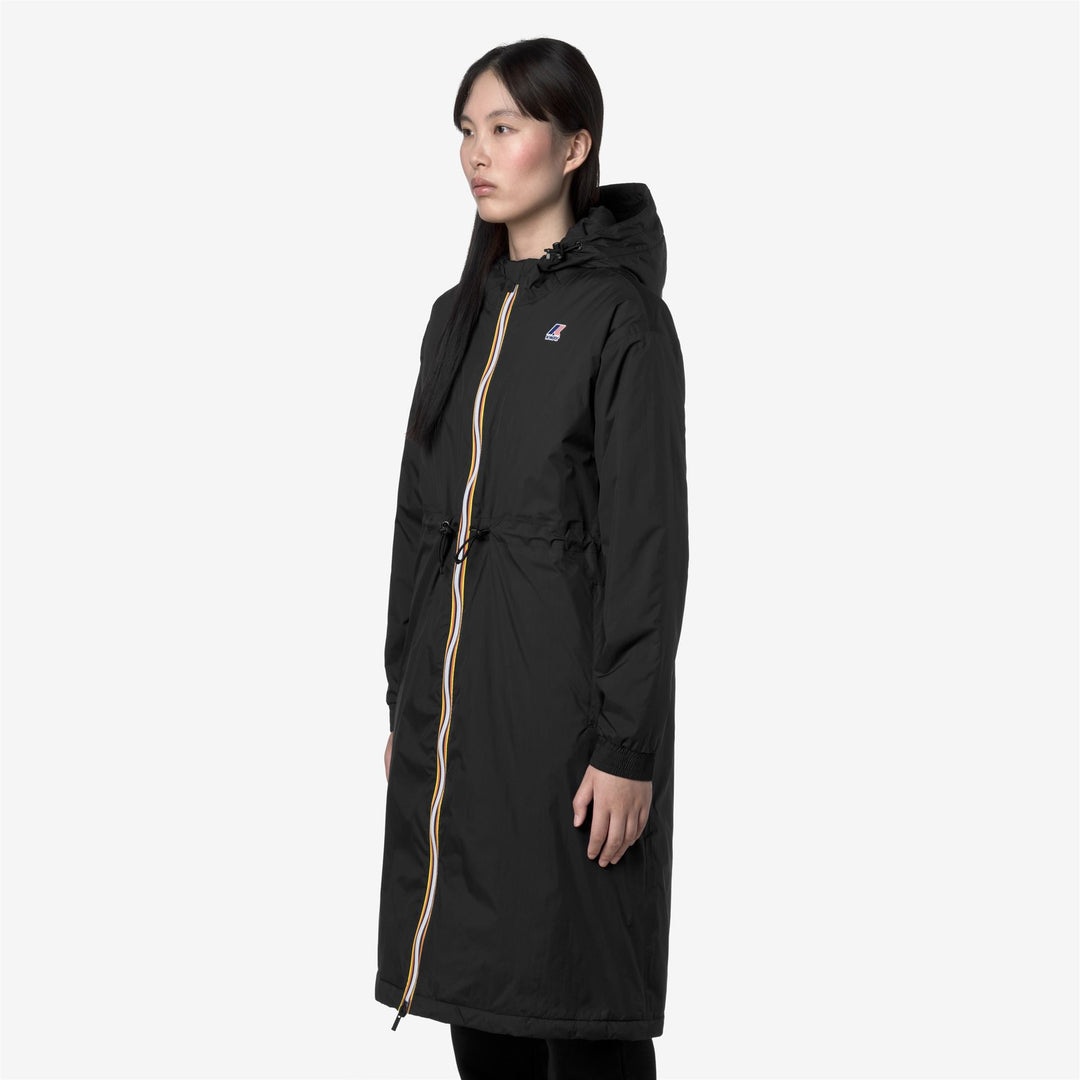 Chaqueta impermeable negra de 3/4 para mujer con aislamiento PrimaLoft main