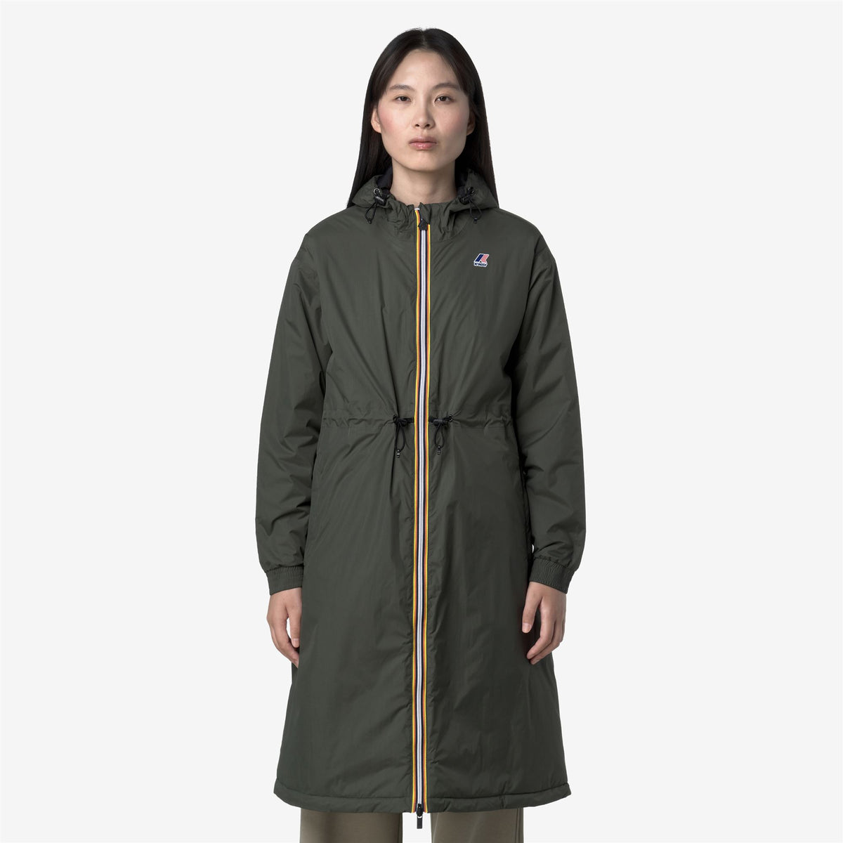 Jackets_WOMAN_LE VRAI 4.0 DELIA WARM_3/4 Length_GREEN BLACKISH - Commercial 4