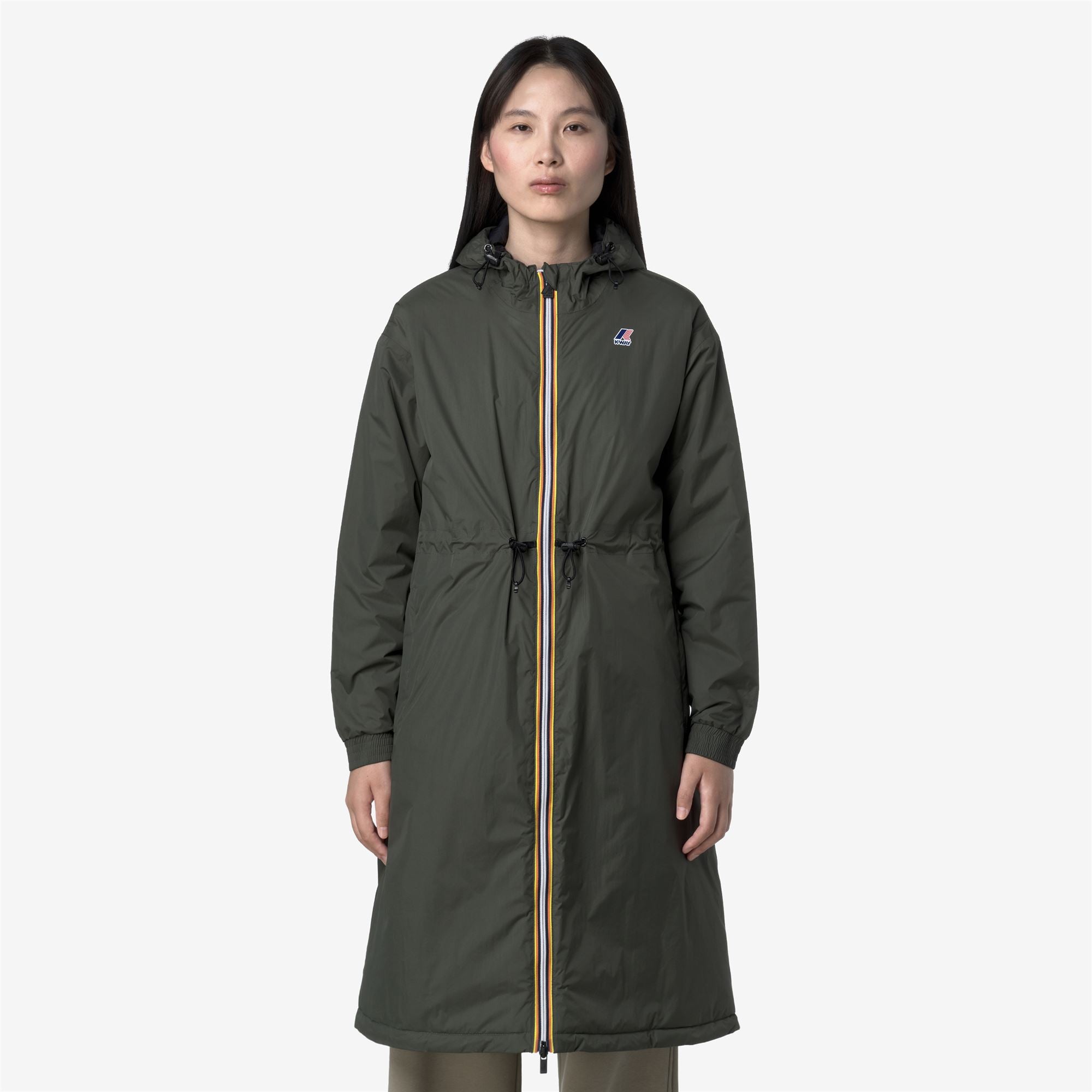 Jackets_WOMAN_LE VRAI 4.0 DELIA WARM_3/4 Length_GREEN BLACKISH - Commercial 4
