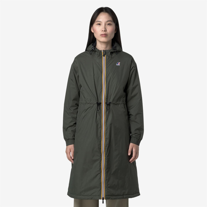 Chaqueta impermeable verde de 3/4 para mujer 10