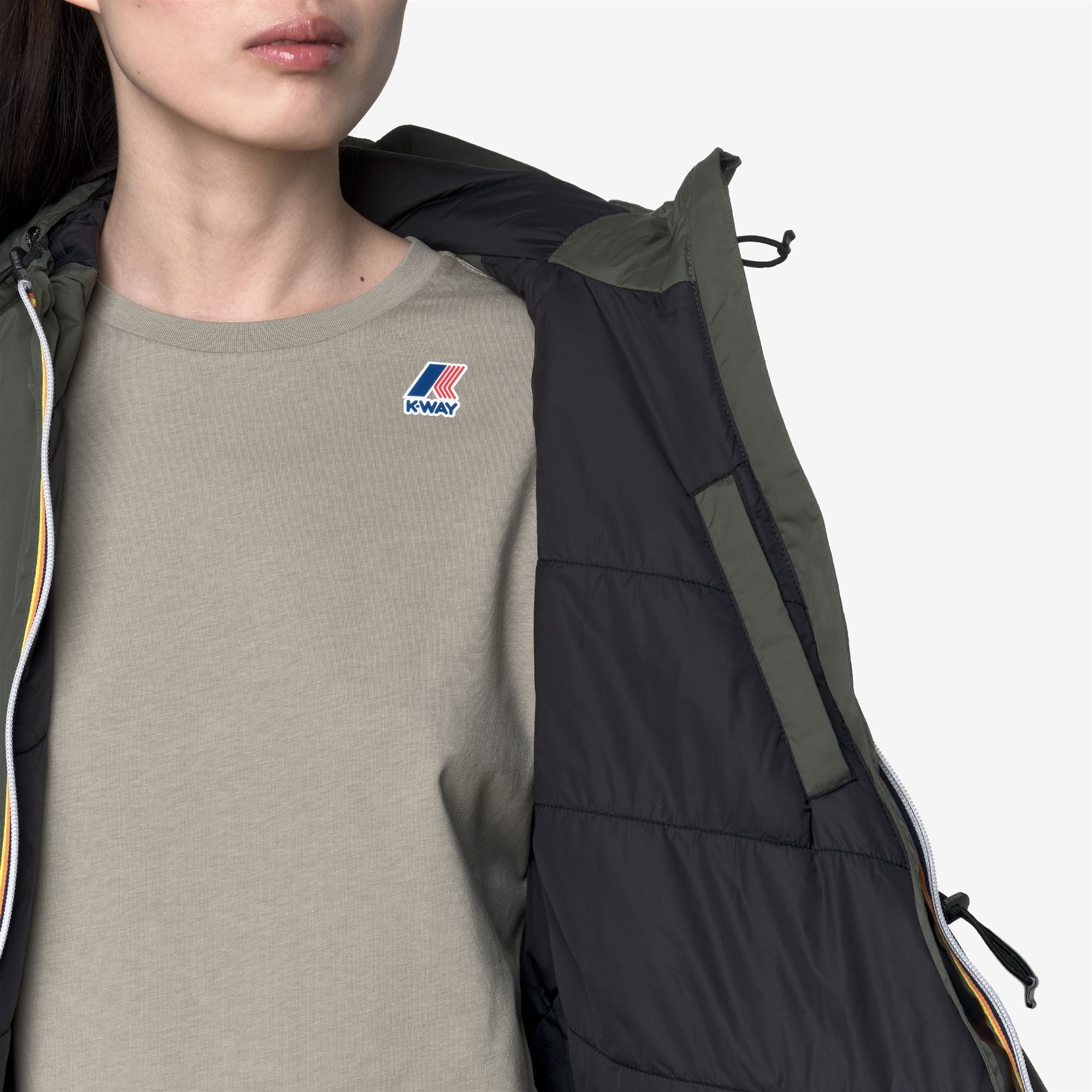 Jackets_WOMAN_LE VRAI 4.0 DELIA WARM_3/4 Length_GREEN BLACKISH - Commercial 7