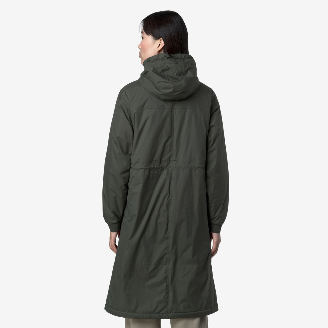 Chaqueta impermeable verde de 3/4 para mujer main