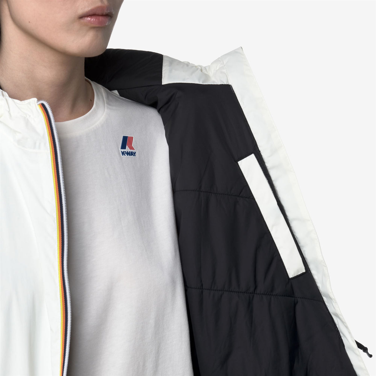 Jackets_WOMAN_LE VRAI 4.0 DELIA WARM_3/4 Length_White Gardenia - Commercial 7