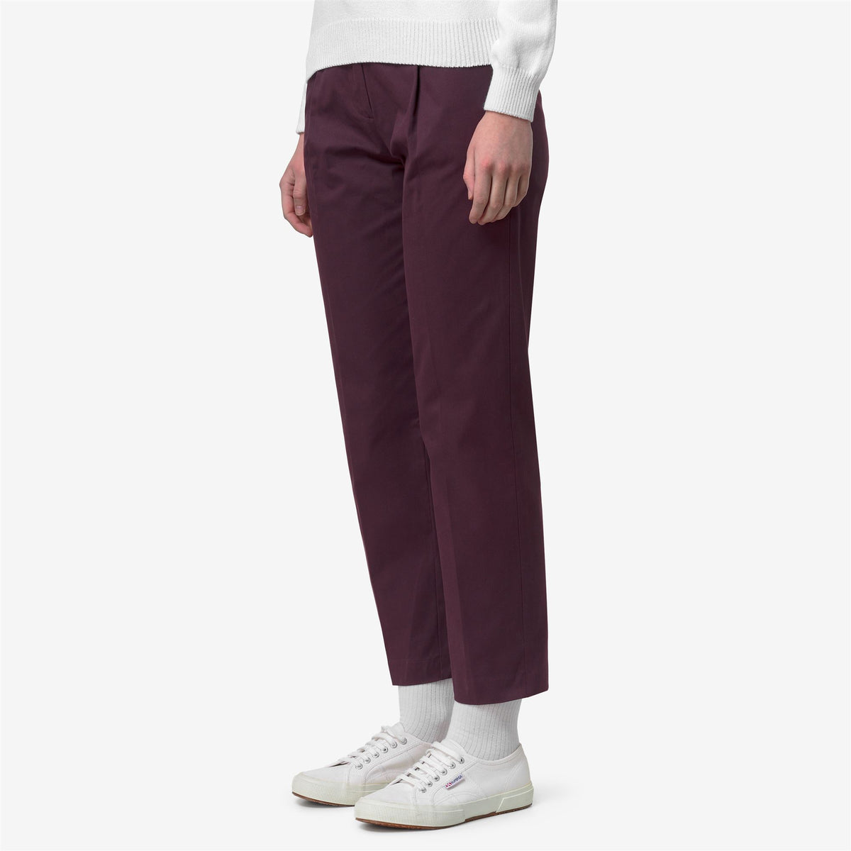 Pants_Woman_EYRE TWILL TECH PEACH GOLF_Chino_Violet Mauve Wine - Commercial 5