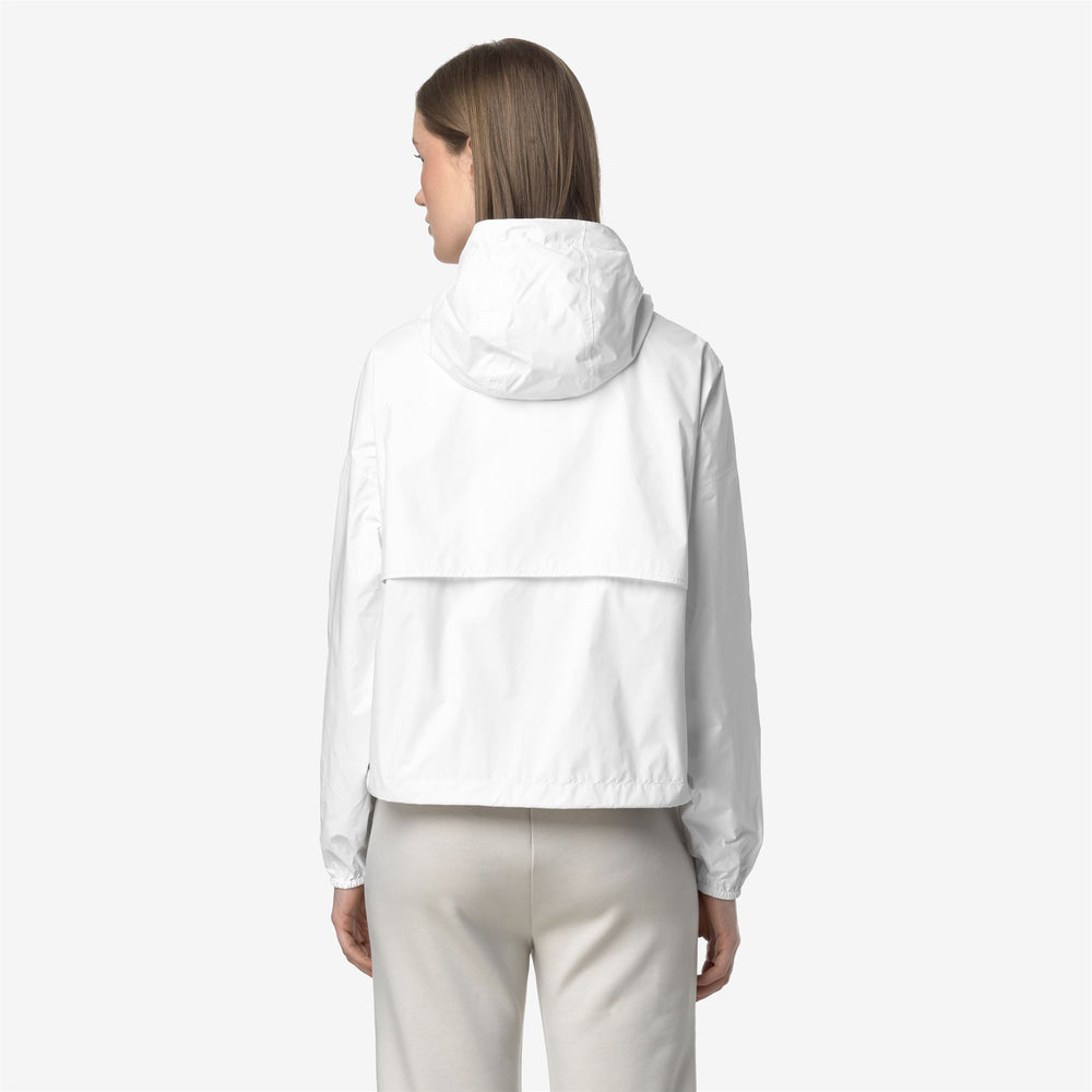 Beige white Women's Reversible Waterproof Short Jacket 02