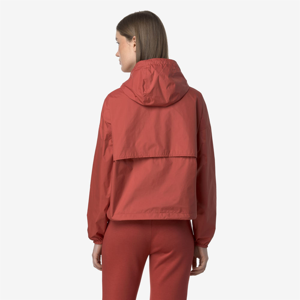Brown red Women's Reversible Short Jacket with Adjustable Fit 02
