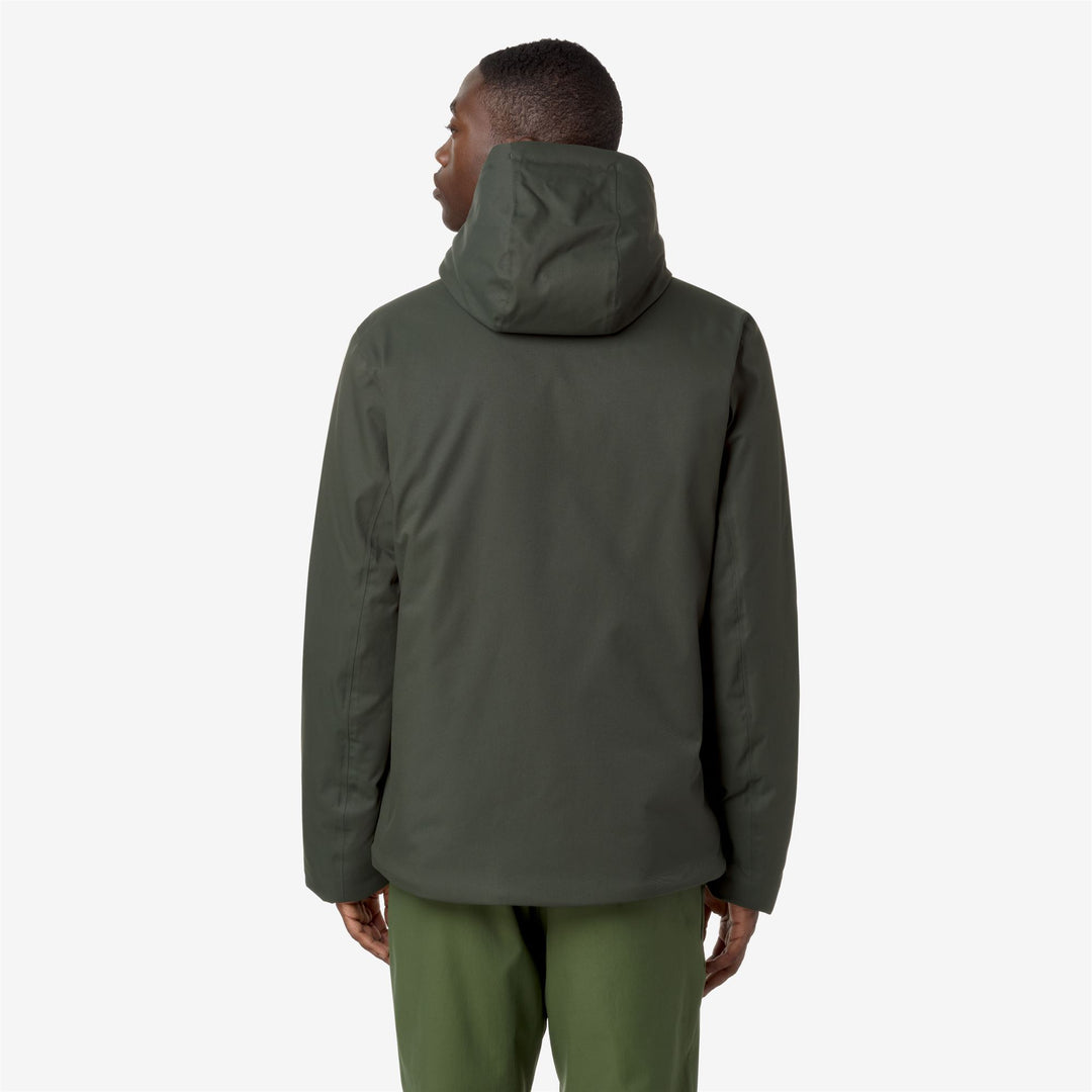 Grey Green Men's Water-Resistant Short Jacket with PrimaLoft Insulation main