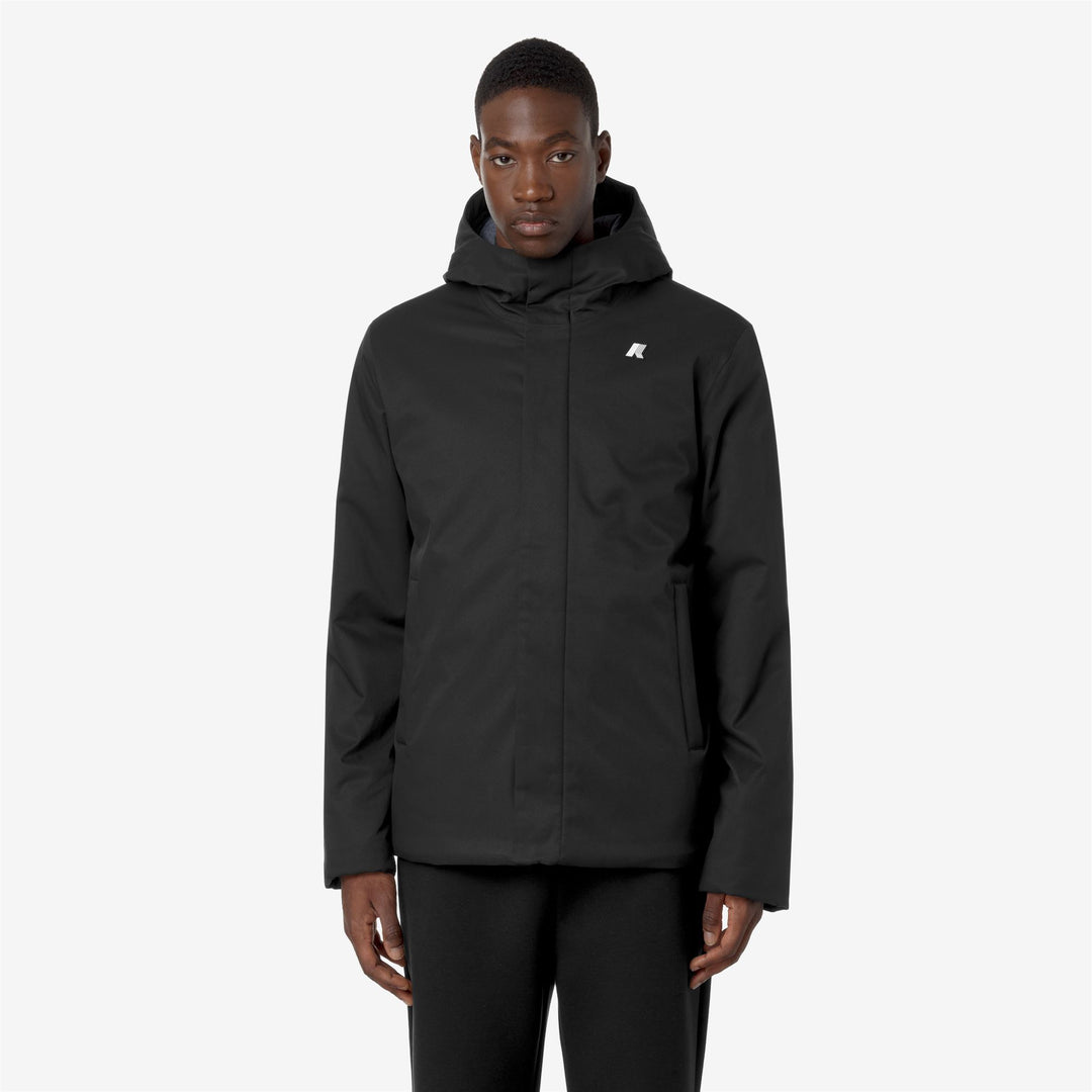 Chaqueta corta negra y gris para hombre resistente al agua con aislamiento PrimaLoft main