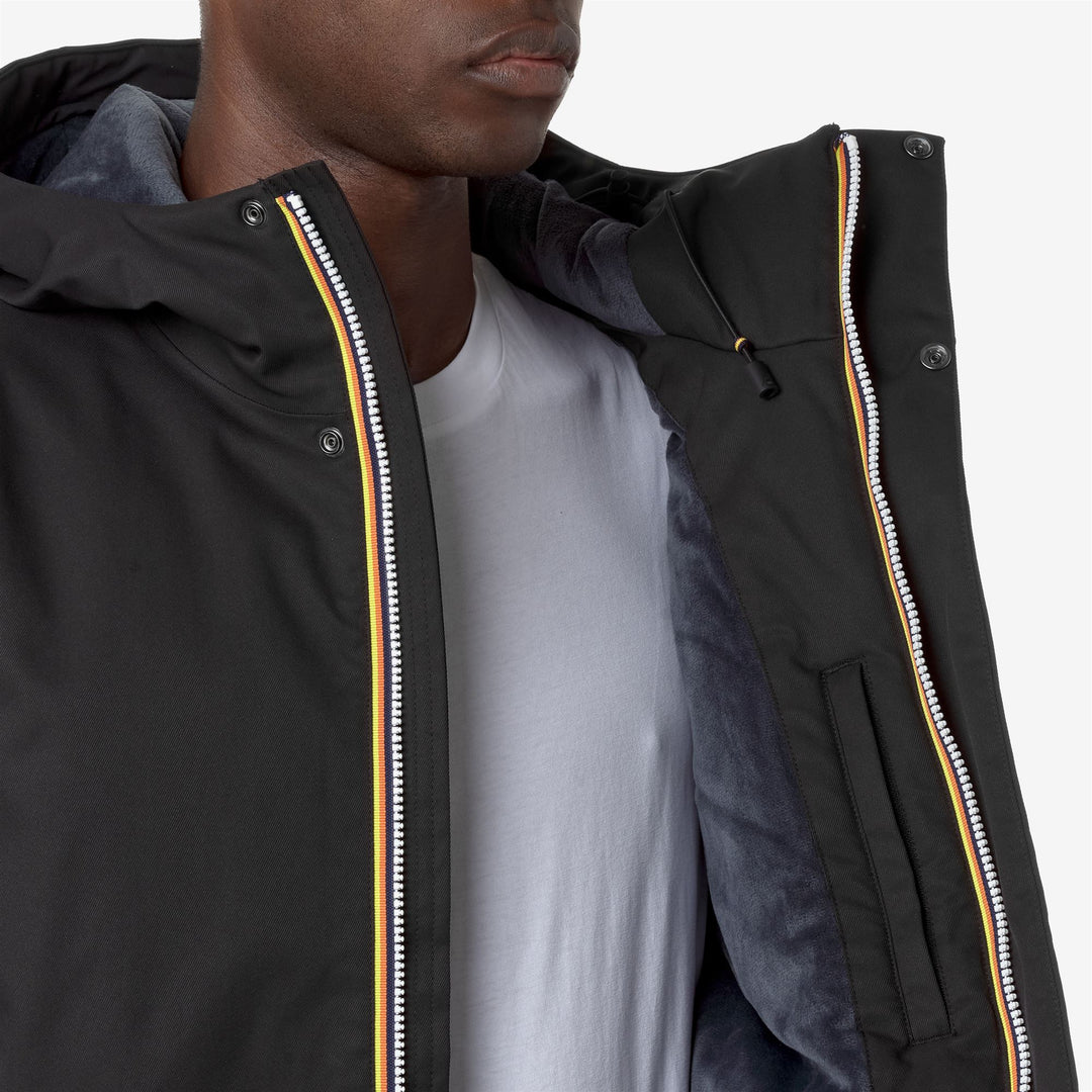 Chaqueta corta negra y gris para hombre resistente al agua con aislamiento PrimaLoft main