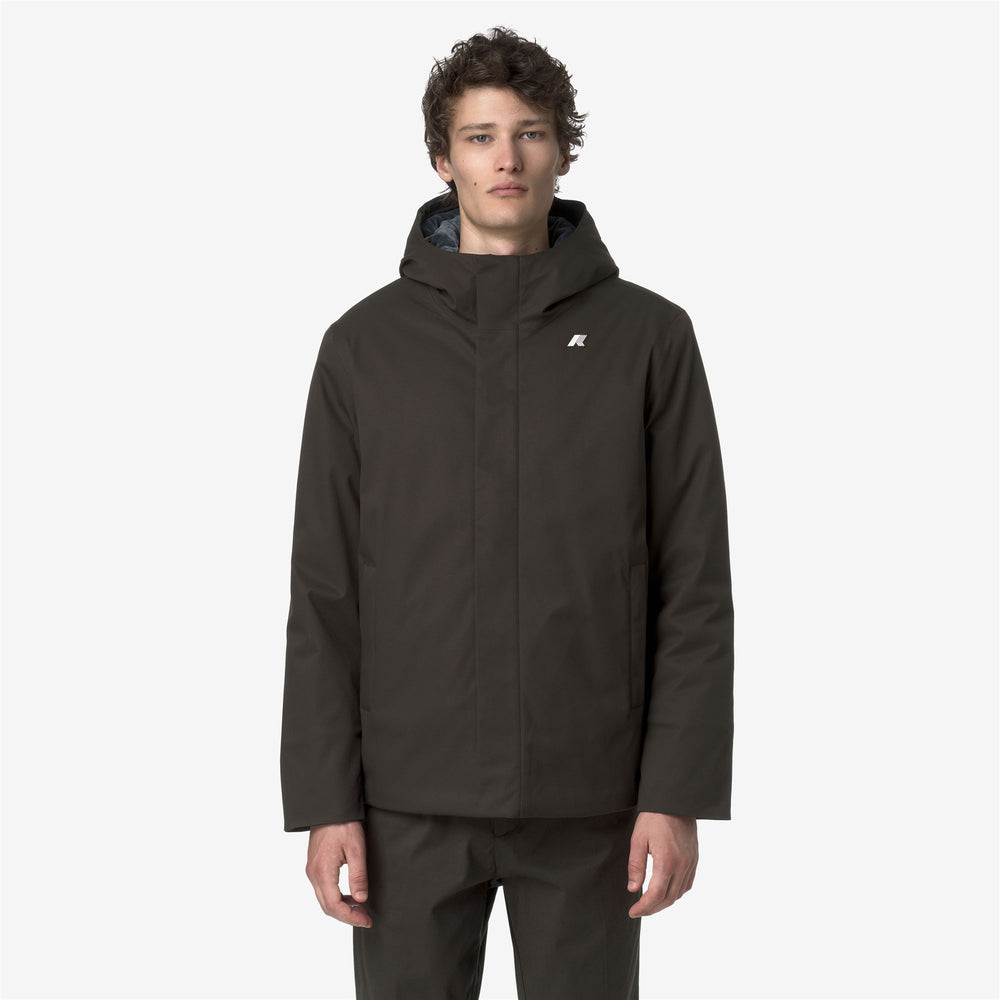 Black olive Men's Short Waterproof Jacket with PrimaLoft Insulation 02