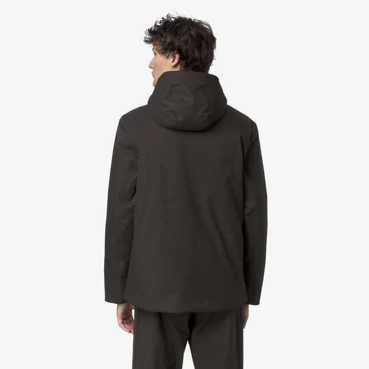 Chaqueta corta impermeable para hombre color oliva negro con aislamiento PrimaLoft 5