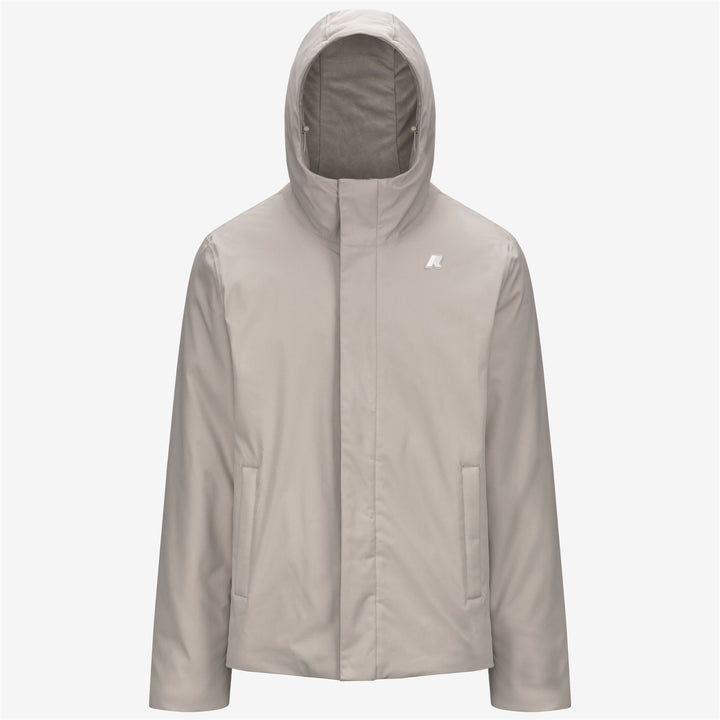 Chaqueta corta impermeable beige para hombre con aislamiento PrimaLoft 1