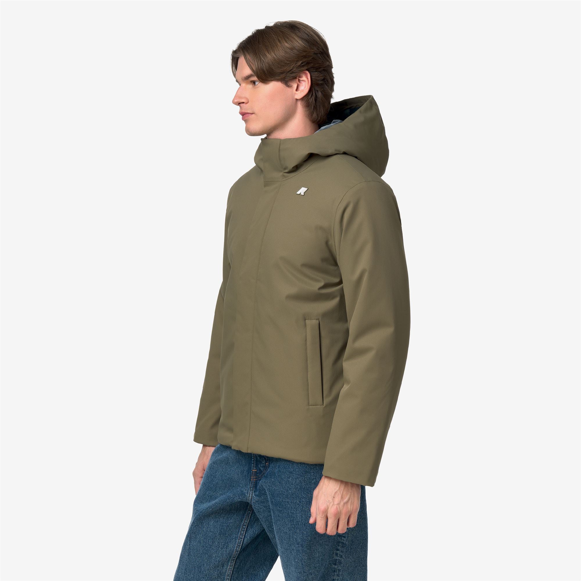 Jackets_Man_JACKO TWILL MARMOTTA_Short_Green Army - Blue Airforce - Commercial 5