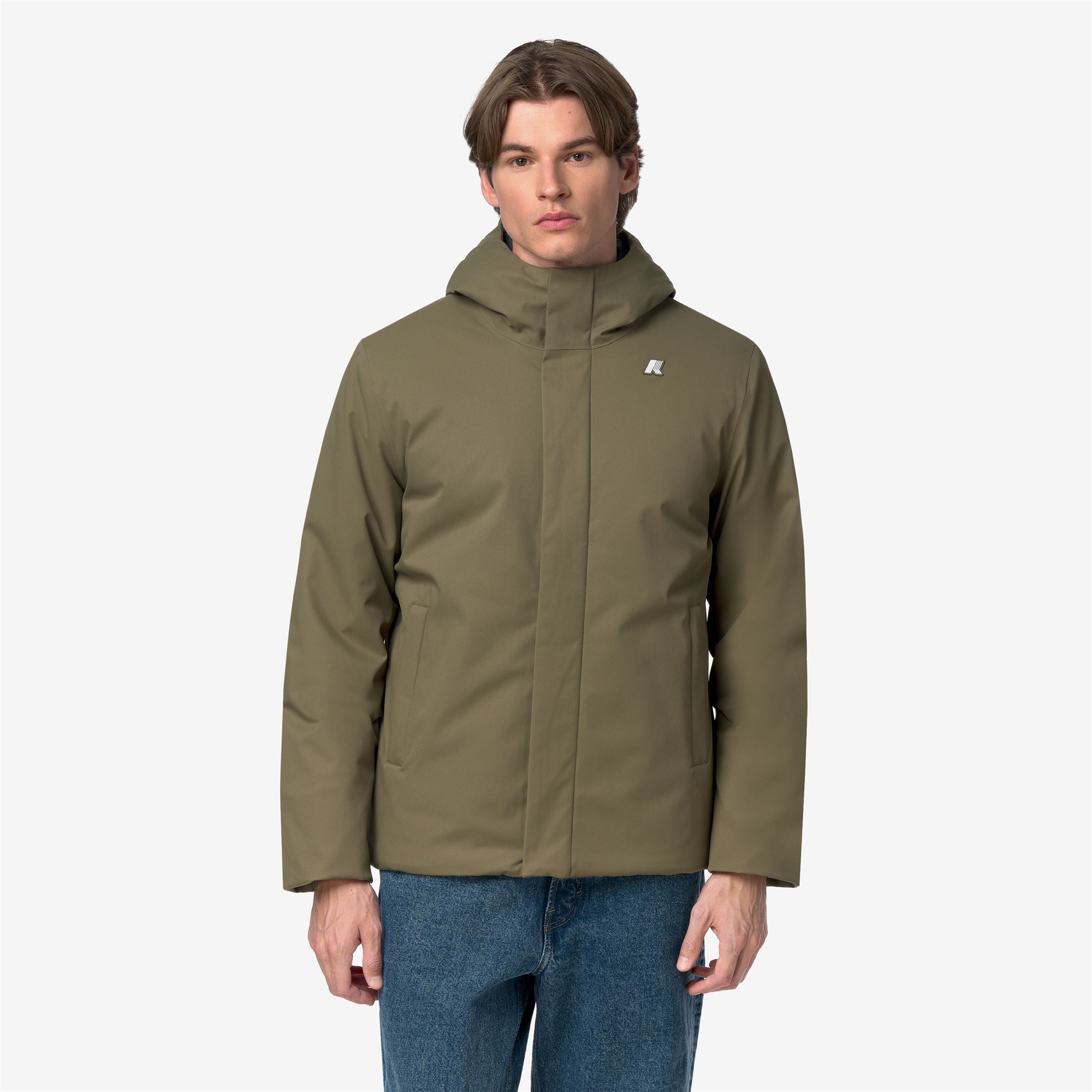 Jackets_Man_JACKO TWILL MARMOTTA_Short_Green Army - Blue Airforce - Commercial 4