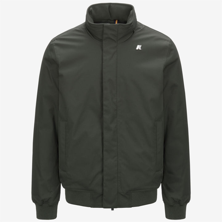 Chaqueta corta resistente al agua gris verde para hombre con aislamiento PrimaLoft 1