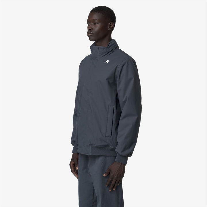 Chaqueta corta impermeable azul para hombre con aislamiento PrimaLoft 4