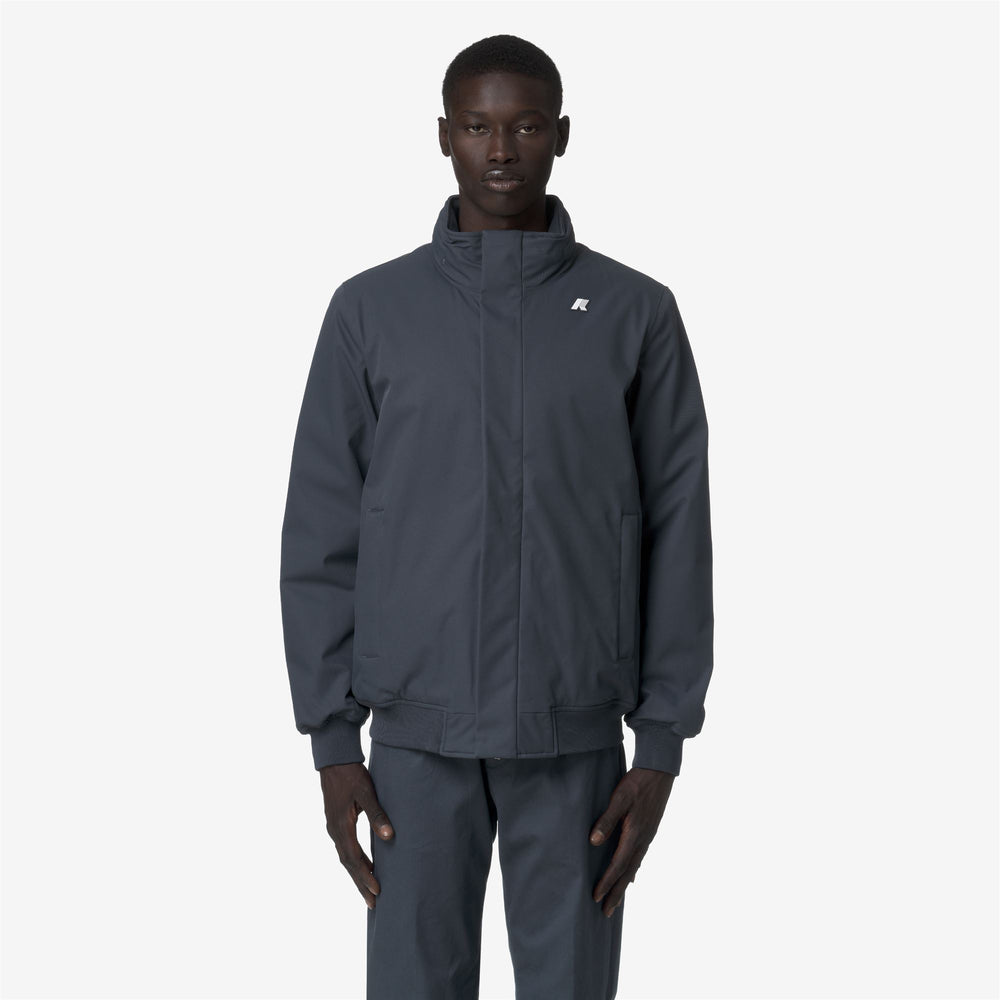 Blue men's Water-resistant Short Jacket with PrimaLoft Insulation 02