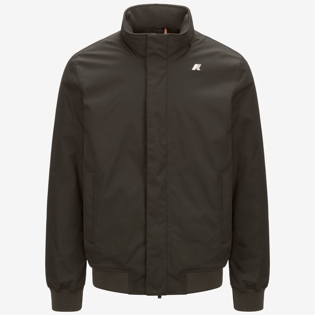 Chaqueta corta impermeable para hombre color oliva negro con aislamiento PrimaLoft 01