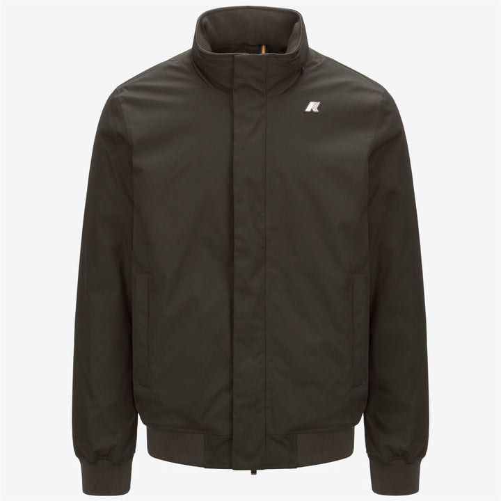 Chaqueta corta impermeable para hombre color oliva negro con aislamiento PrimaLoft 1